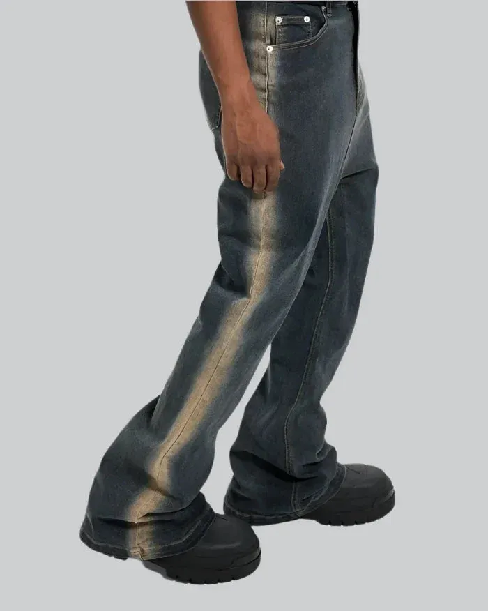 Y2K Mens Elephant Bell Bottom Jeans