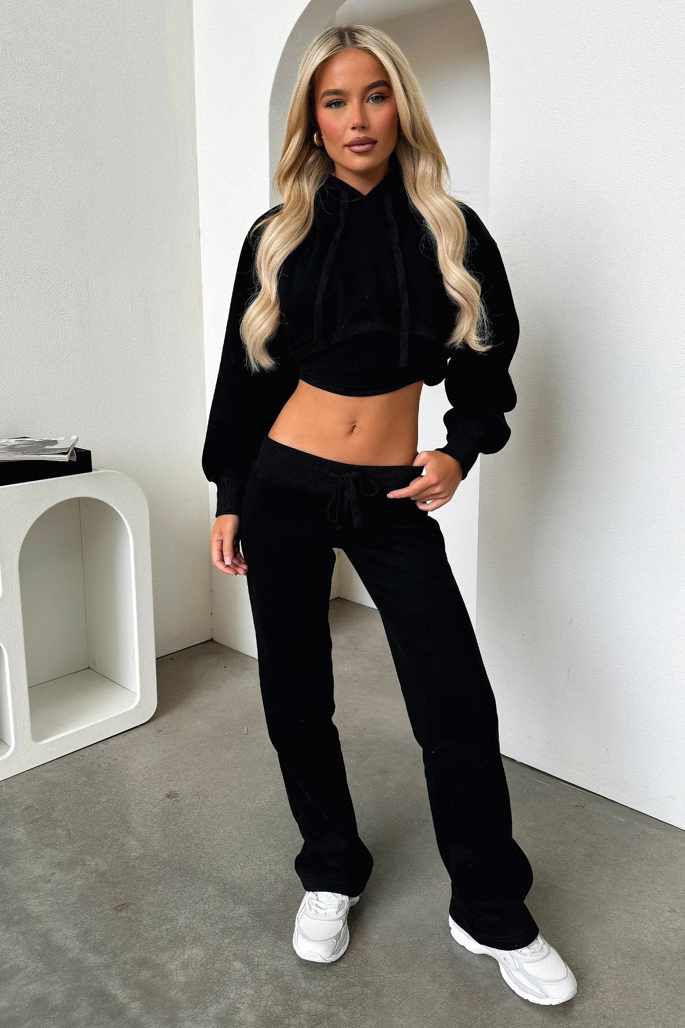 Zaina Low Rise Sweatpants - Black