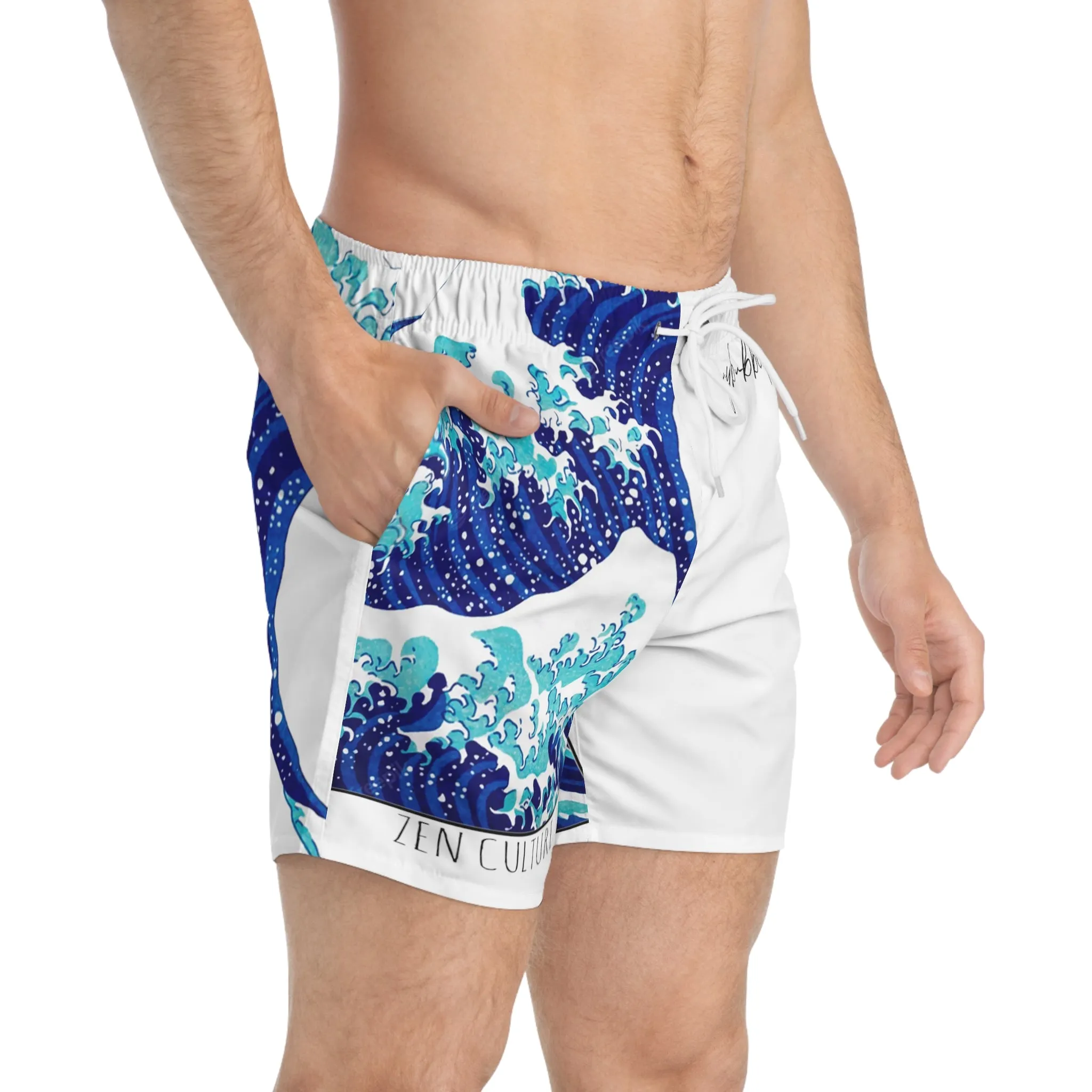 Zen Culture Waves Swim Shorts Trunks